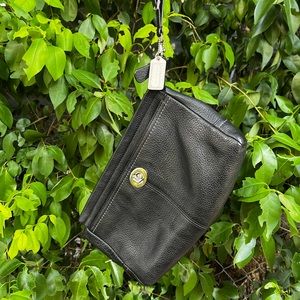 Leather Coach Big Wristlet